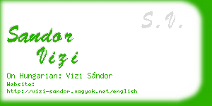 sandor vizi business card